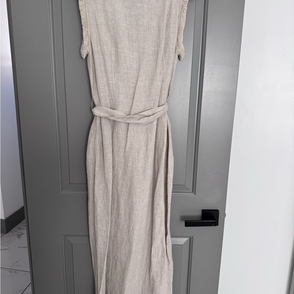 J crew linen dress in beige size small - Picture 2 of 4